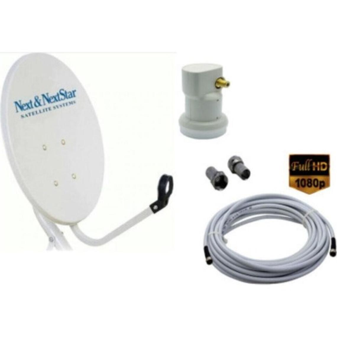 Next NextStar 70CM Çanak Anten Set Çanak Anten+Lnb1(Tekli)+10 Metre Kablo -Tekli Lnb
