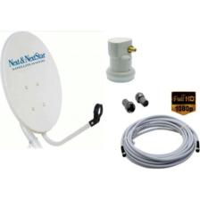 Next NextStar 70CM Çanak Anten Set Çanak Anten+Lnb1(Tekli)+10 Metre Kablo -Tekli Lnb