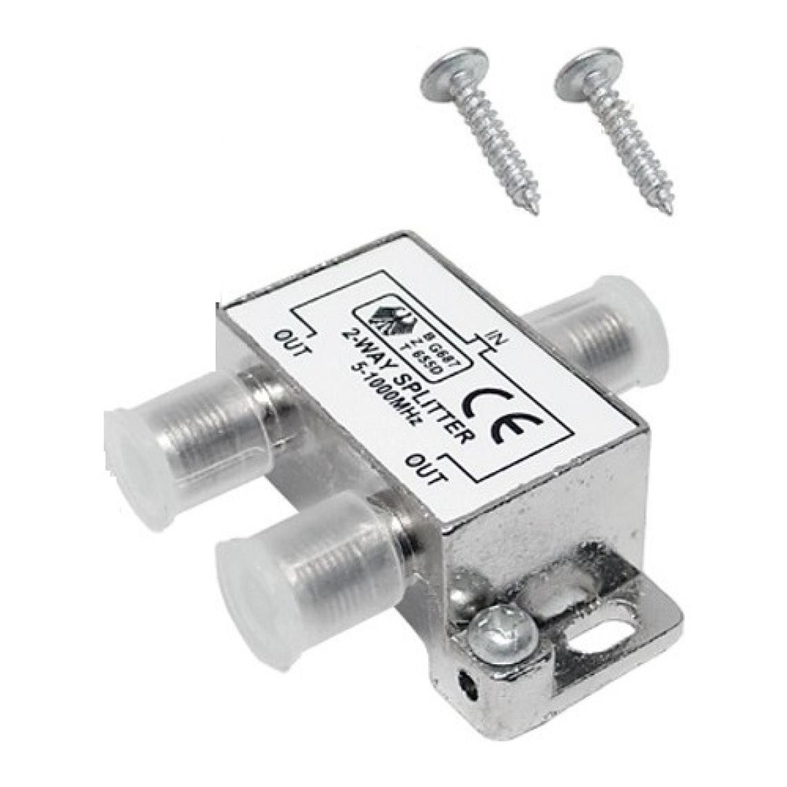 Alfais 4818 2 li Uydu Çanak Splitter Kablo TV Rg6 Anten Çoklayıcı Dağıtıcı