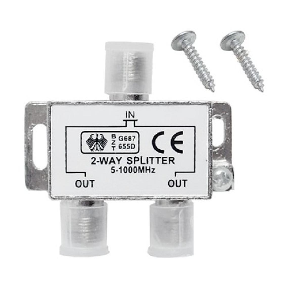 Alfais 4818 2 li Uydu Çanak Splitter Kablo TV Rg6 Anten Çoklayıcı Dağıtıcı