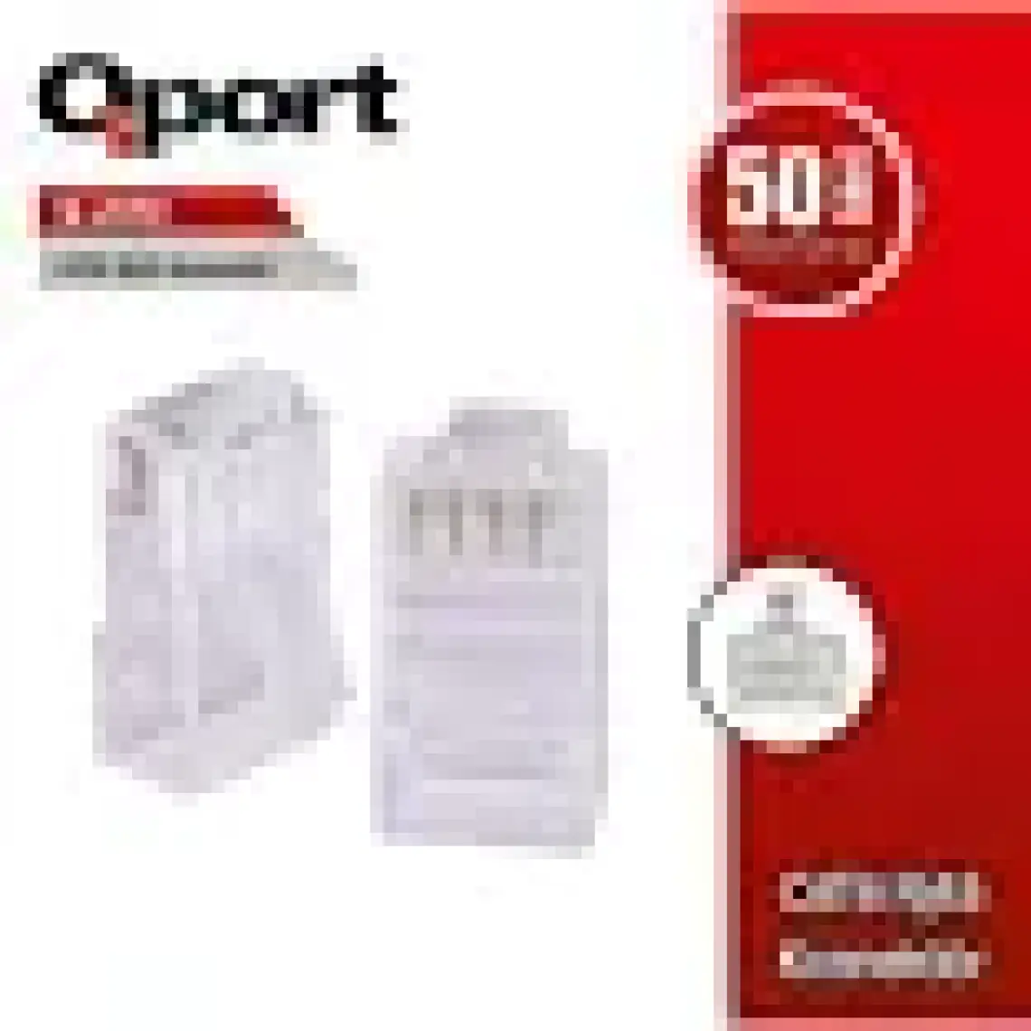 QPort Q-J650 CAT6 50 LİK RJ-45 Konnektör