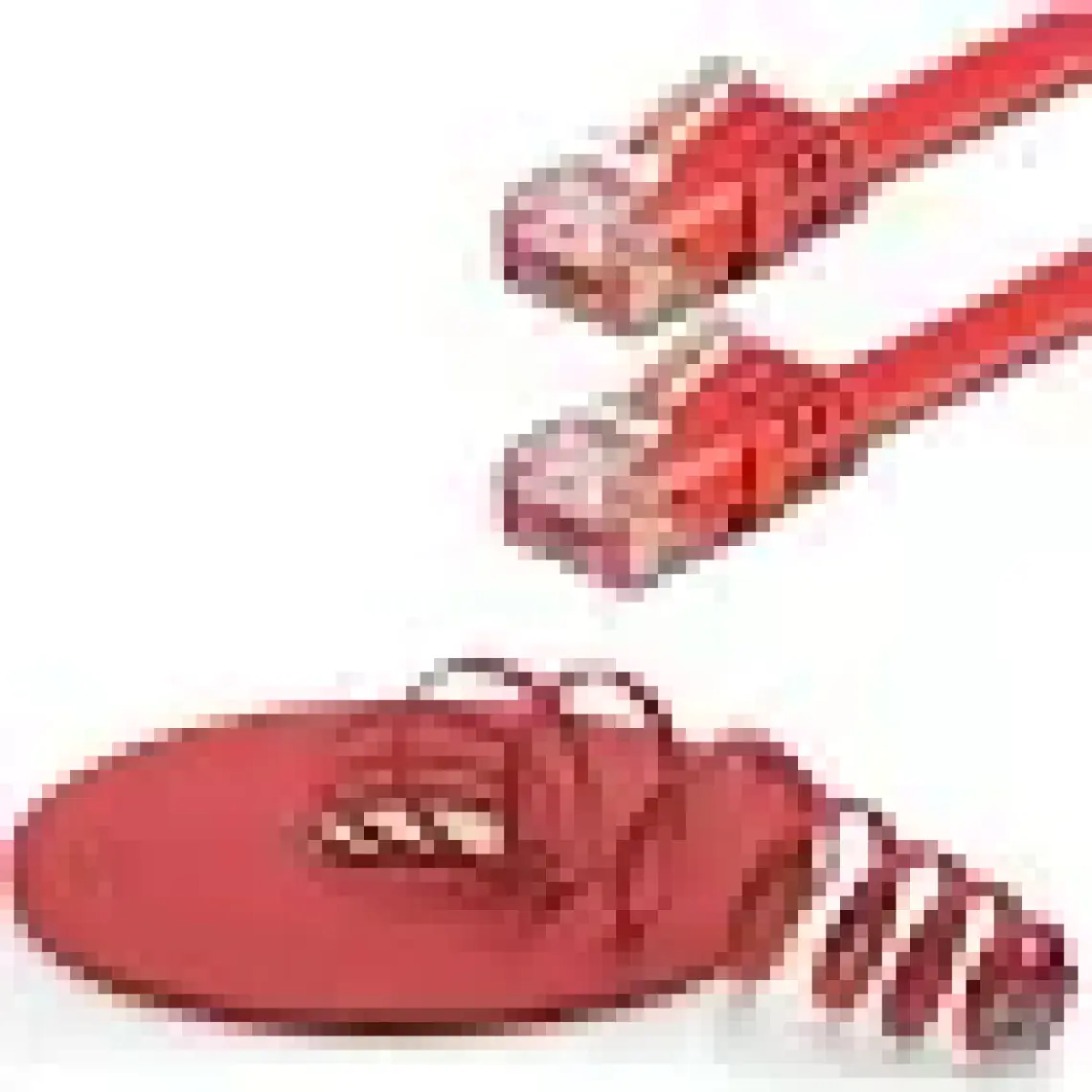 IRENIS CAT6 Yassı Ethernet (Network, LAN) Kablosu, Kırmızı, 1 metre