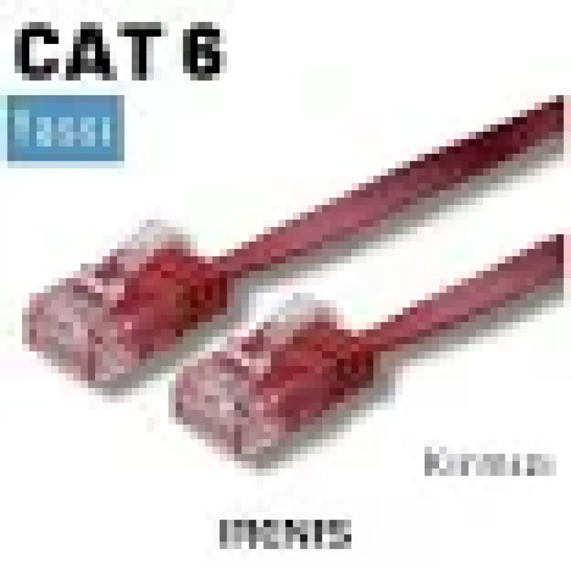 IRENIS CAT6 Yassı Ethernet (Network, LAN) Kablosu, Kırmızı, 1 metre