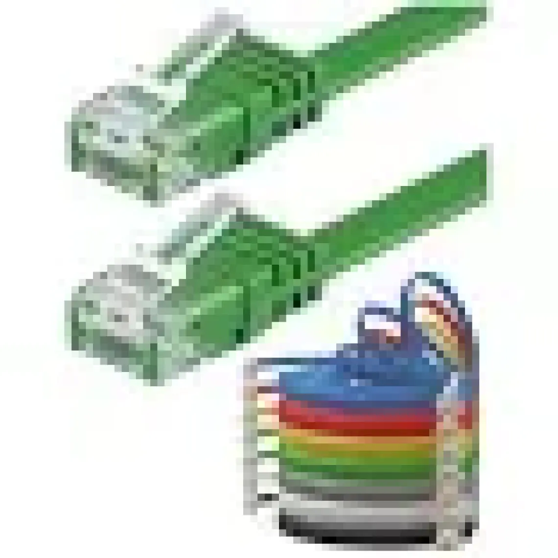 IRENIS CAT6 Yassı Ethernet (Network, LAN) Kablosu, Yeşil, 1 metre