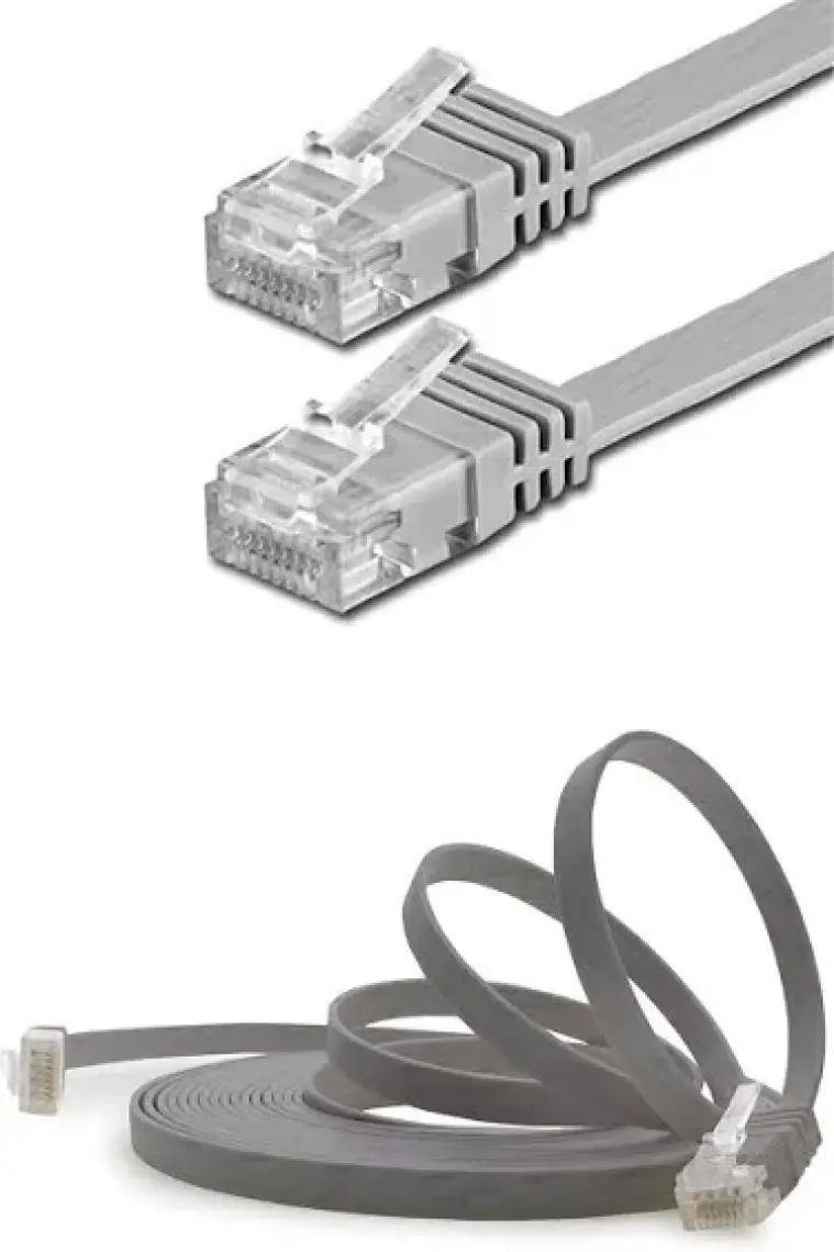 IRENIS CAT6 Yassı Ethernet (Network, LAN) Kablosu, Gri, 3 metre