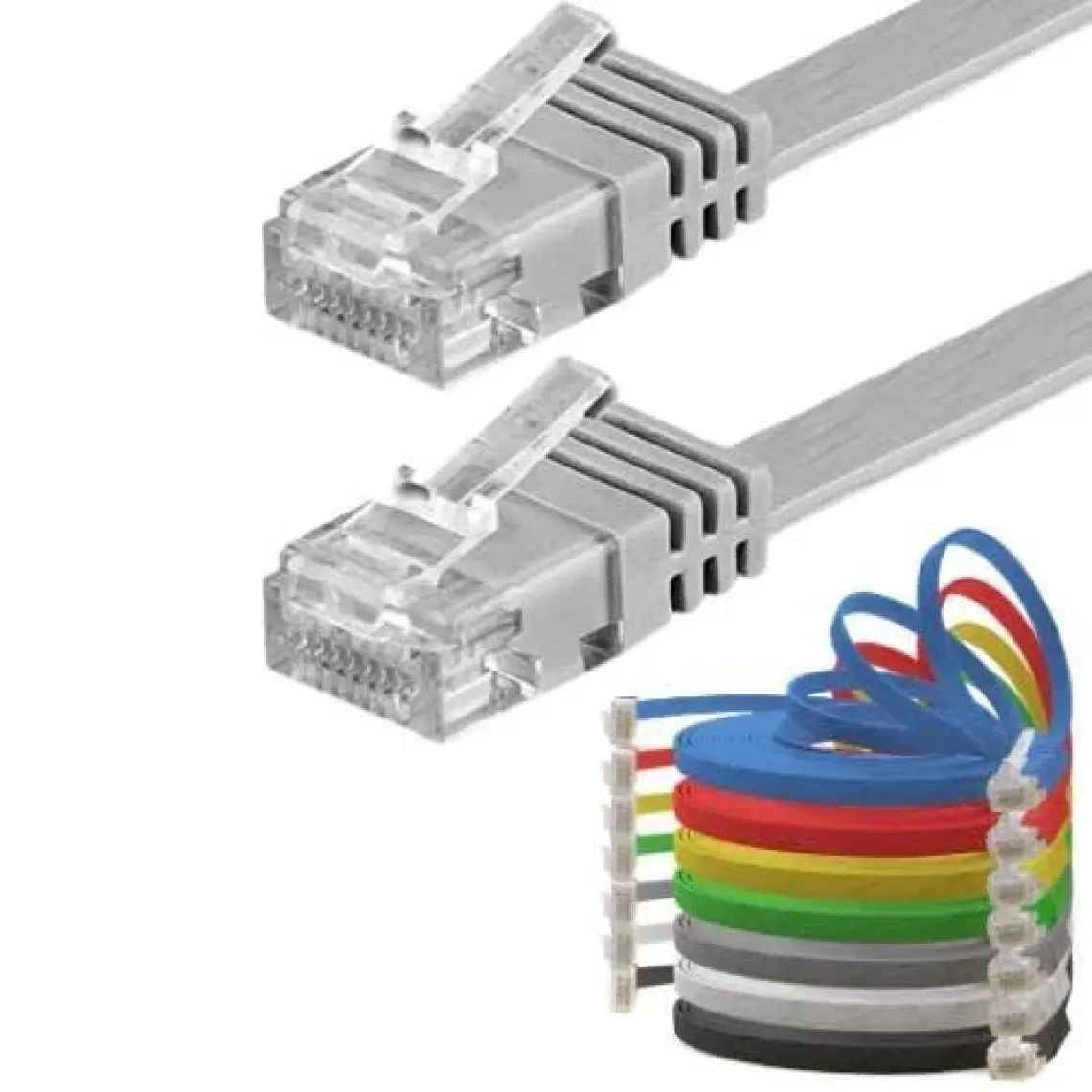 IRENIS CAT6 Yassı Ethernet (Network, LAN) Kablosu, Gri, 2 metre