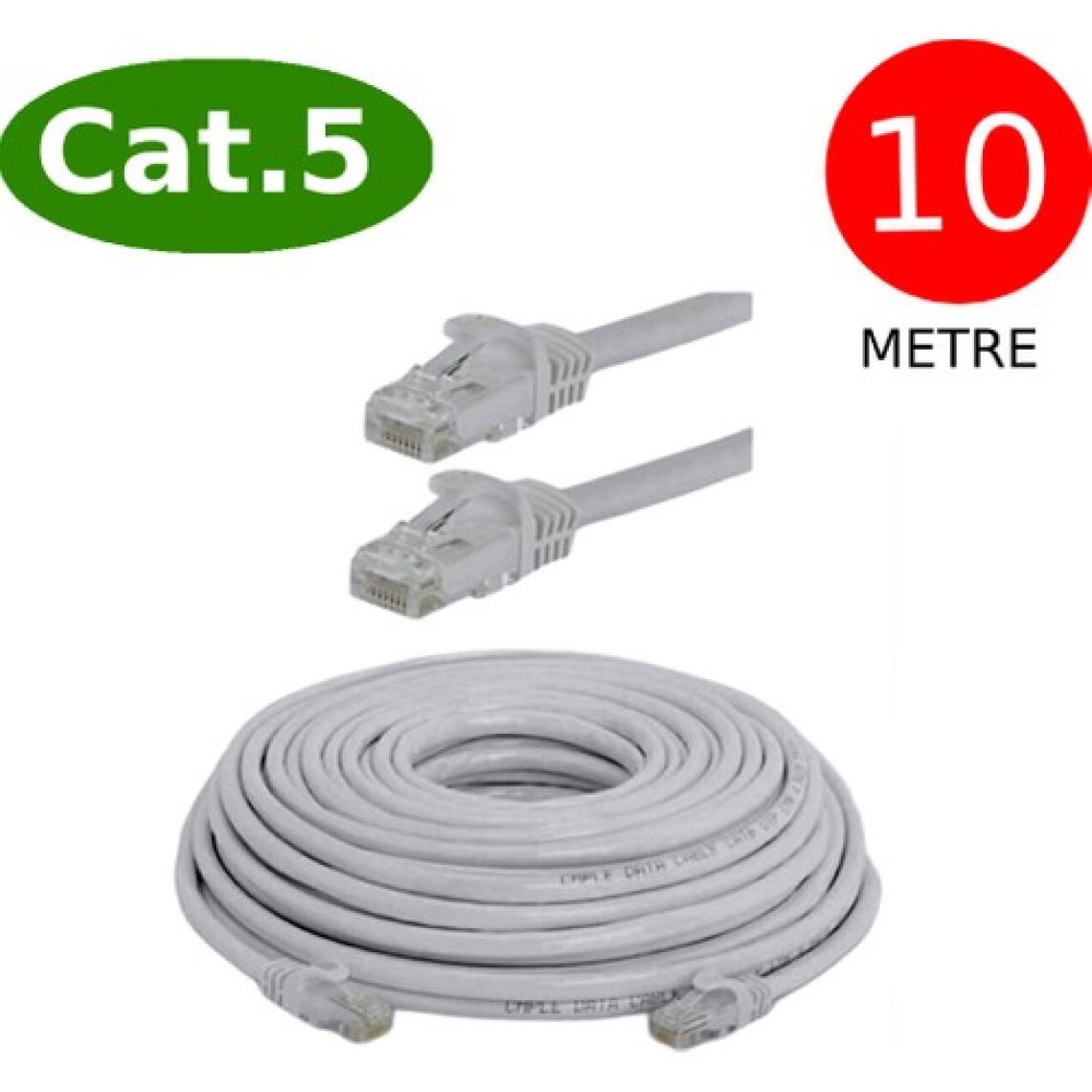 Tek-İş Cat5 Network Uyumlu  Ethernet Internet Kablosu RJ45 - RJ45 10 Metre Patch Kablo