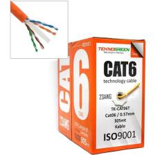 Teknogreen TK-CAT06T Turuncu 0.57MM 305MT Cat6 Kablo