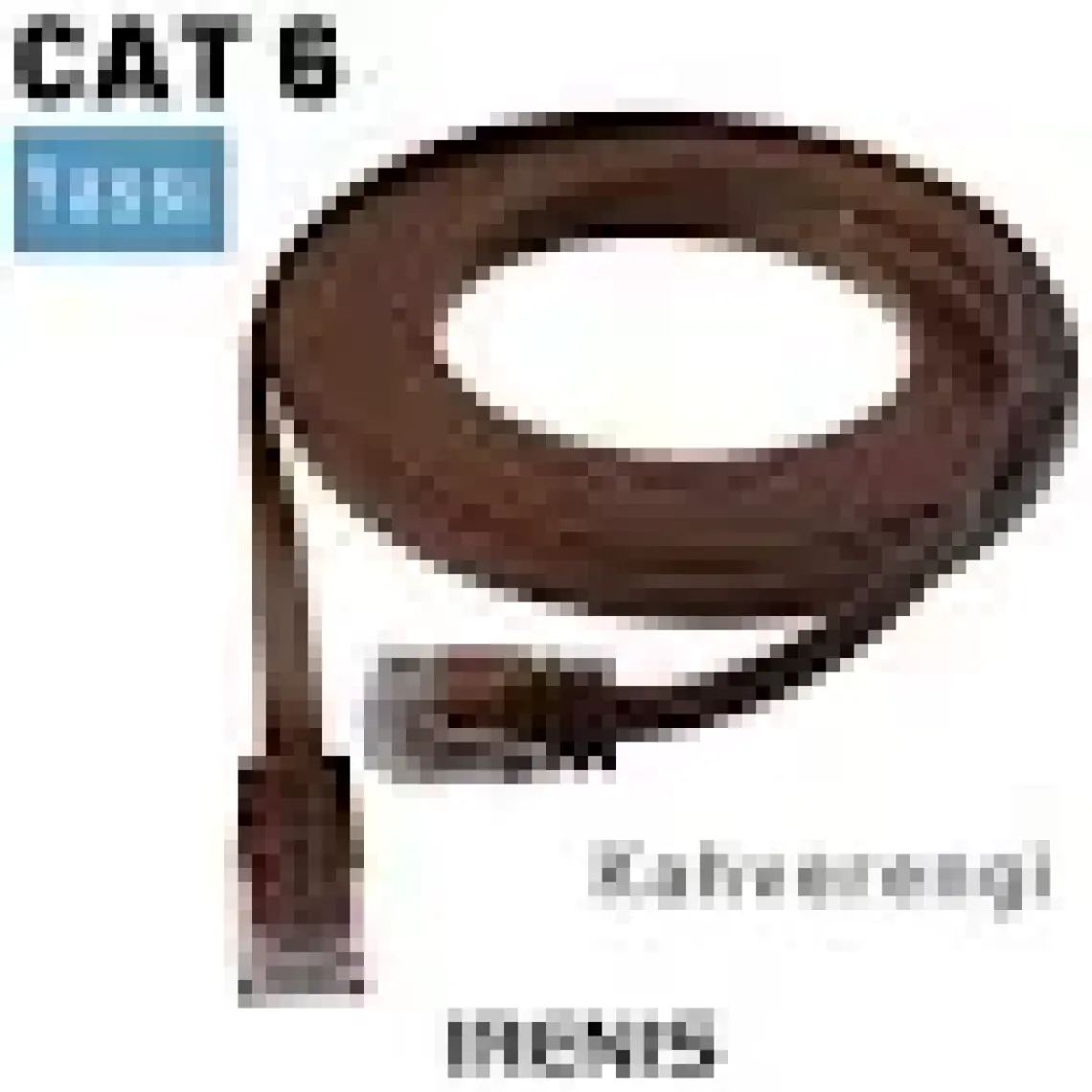 IRENIS CAT6 Yassı Ethernet (Network, LAN) Kablosu, Kahverengi, 15 metre