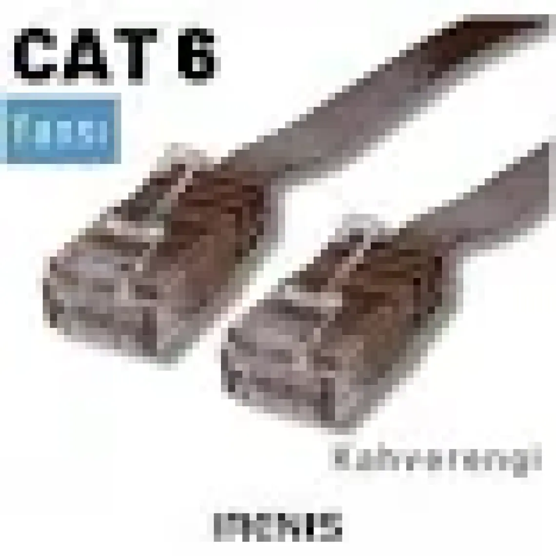IRENIS CAT6 Yassı Ethernet (Network, LAN) Kablosu, Kahverengi, 15 metre