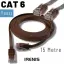 IRENIS CAT6 Yassı Ethernet (Network, LAN) Kablosu, Kahverengi, 15 metre