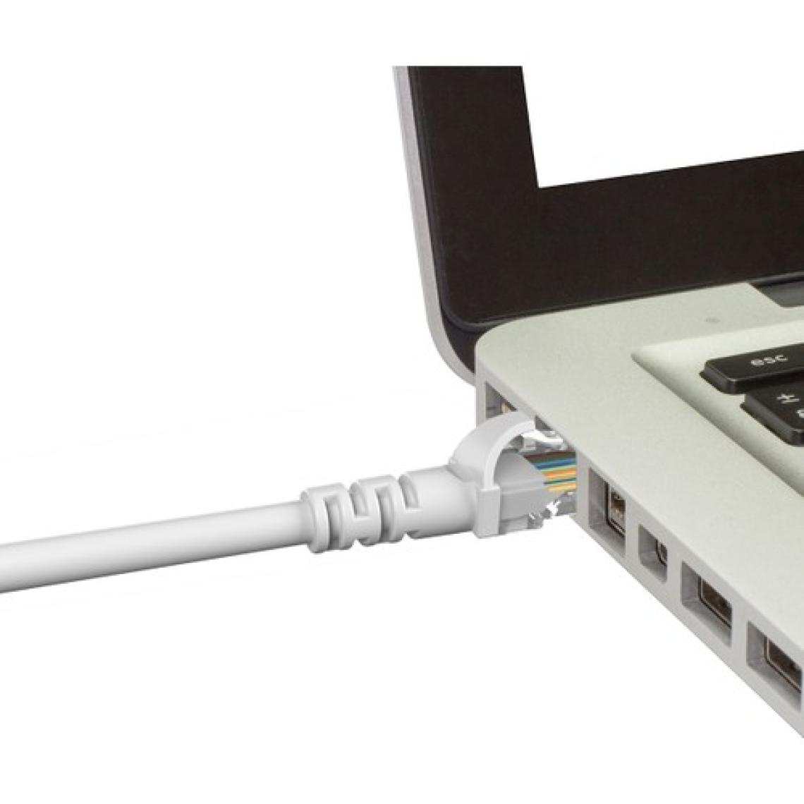 Derkab 10 Metre Cat6 Network-Ağ-Ethernet Kablosu Beyaz