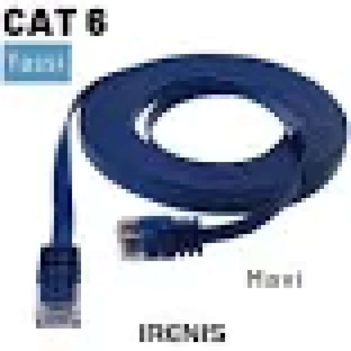 IRENIS CAT6 Yassı Ethernet (Network, LAN) Kablosu, Mavi, 3 metre