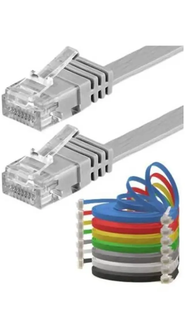 IRENIS CAT6 Yassı Ethernet (Network, LAN) Kablosu, Gri, 15 metre
