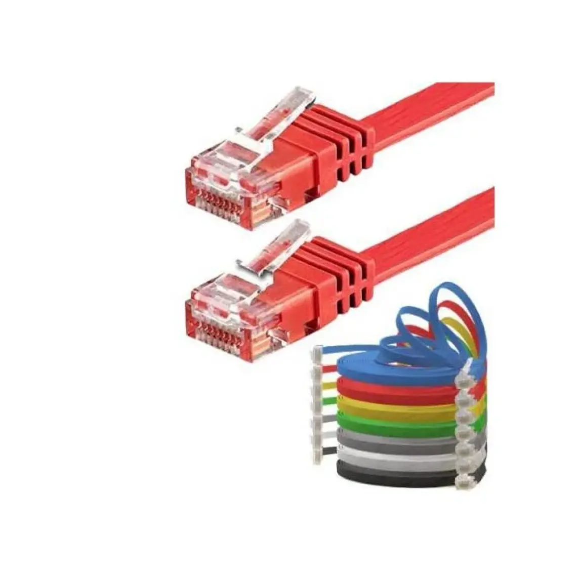IRENIS CAT6 Yassı Ethernet (Network, LAN) Kablosu, Kırmızı, 10 metre