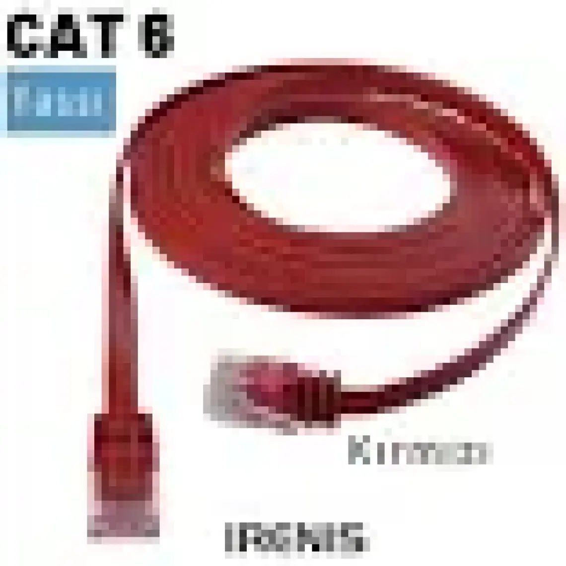 IRENIS CAT6 Yassı Ethernet (Network, LAN) Kablosu, Kırmızı, 10 metre