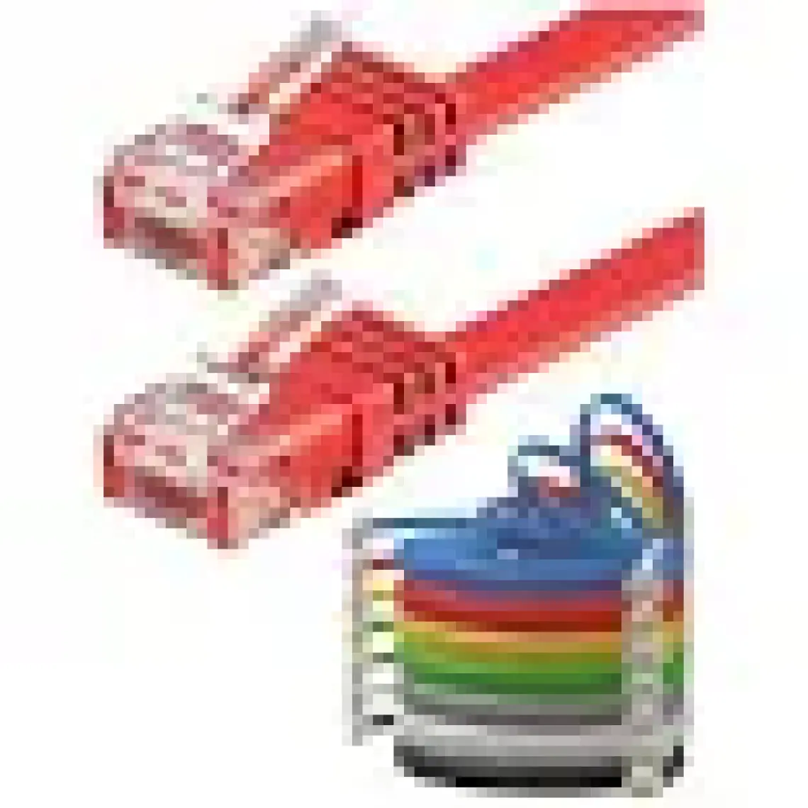 IRENIS CAT6 Yassı Ethernet (Network, LAN) Kablosu, Kırmızı, 10 metre