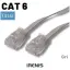 IRENIS CAT6 Yassı Ethernet (Network, LAN) Kablosu, Gri, 1 metre