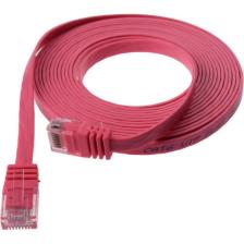 IRENIS CAT6 Yassı Ethernet (Network, LAN) Kablosu, Fuşya, 1 metre