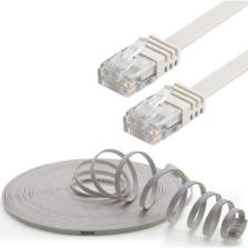 IRENIS CAT6 Yassı Ethernet (Network, LAN) Kablosu, Beyaz, 15 metre
