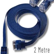 IRENIS CAT6 Yassı Ethernet (Network, LAN) Kablosu, Mavi, 2 metre