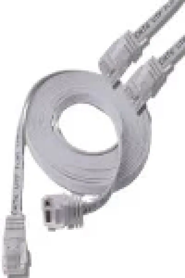 IRENIS CAT6 Yassı Ethernet (Network, LAN) Kablosu, Beyaz, 1 metre