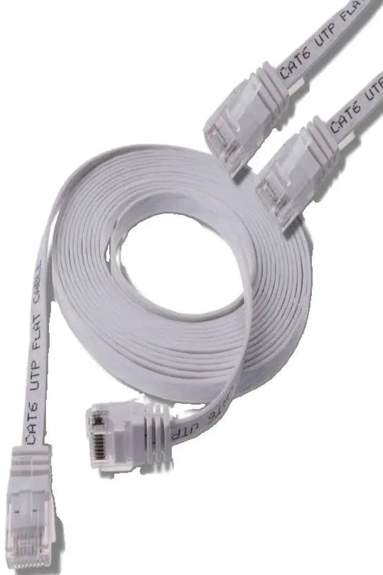 IRENIS CAT6 Yassı Ethernet (Network, LAN) Kablosu, Beyaz, 1 metre