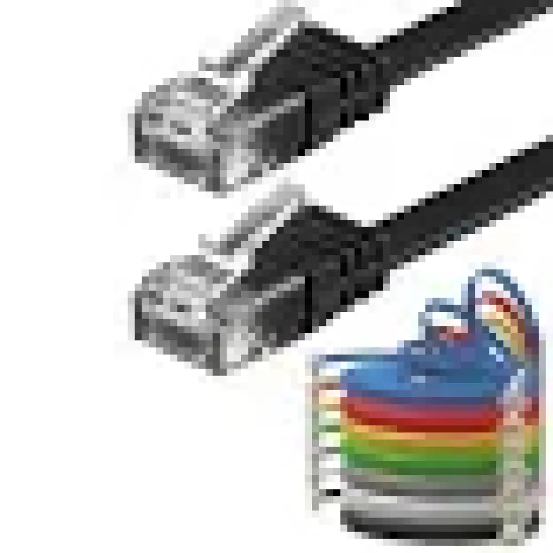 IRENIS CAT6 Yassı Ethernet (Network, LAN) Kablosu, Siyah, 5 metre