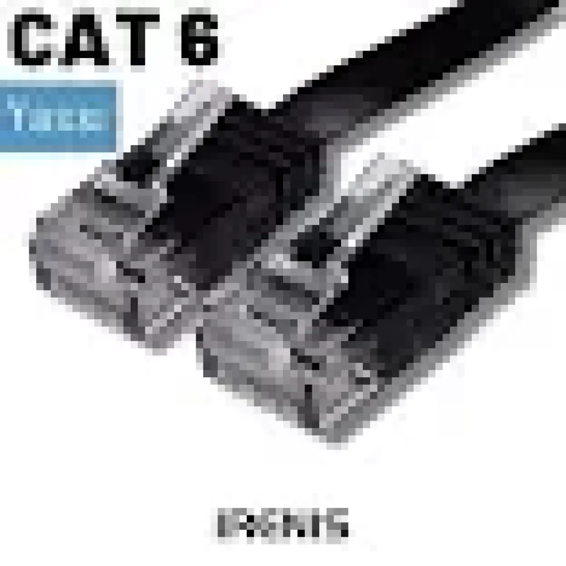 IRENIS CAT6 Yassı Ethernet (Network, LAN) Kablosu, Siyah, 5 metre