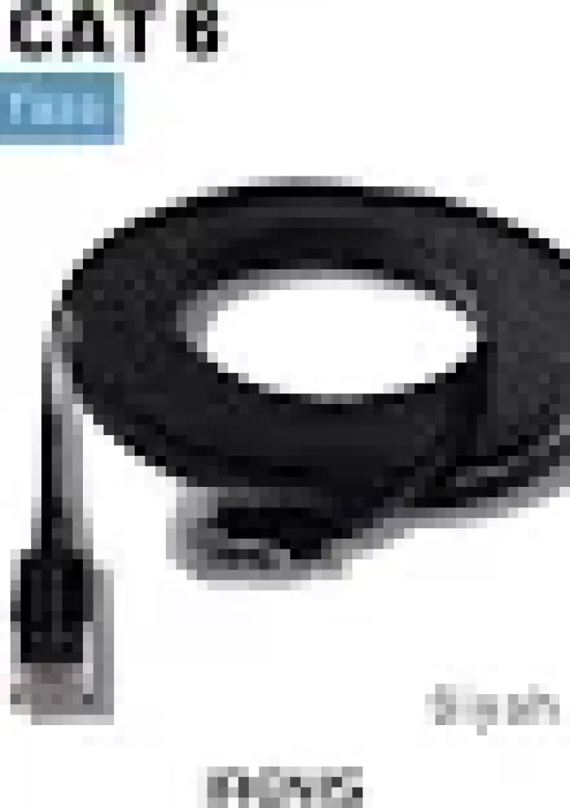 IRENIS CAT6 Yassı Ethernet (Network, LAN) Kablosu, Siyah, 5 metre