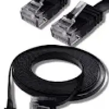 IRENIS CAT6 Yassı Ethernet (Network, LAN) Kablosu, Siyah, 5 metre