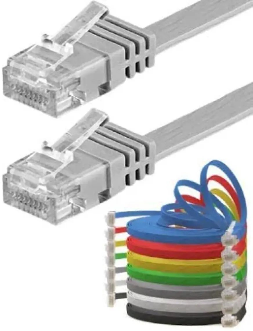 IRENIS CAT6 Yassı Ethernet (Network, LAN) Kablosu, Gri, 10 metre