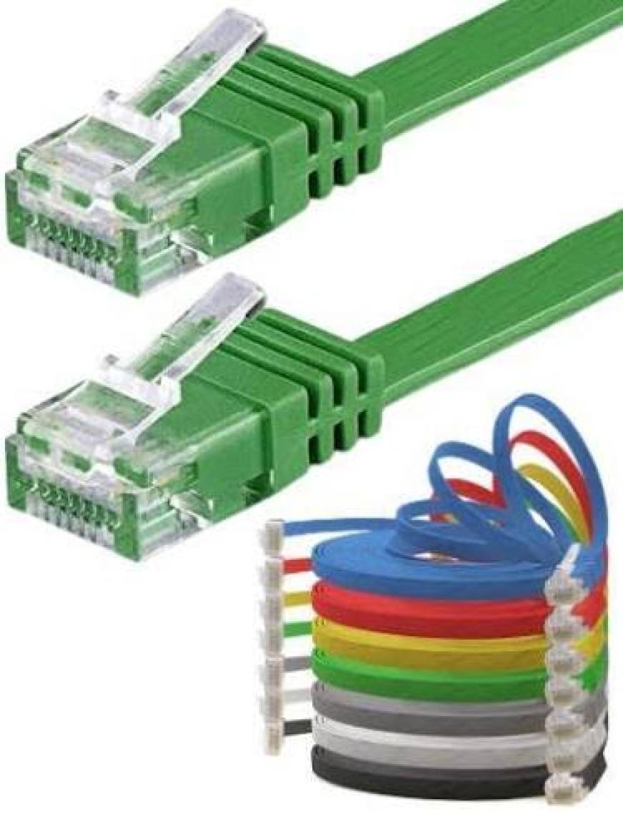 IRENIS CAT6 Yassı Ethernet (Network, LAN) Kablosu, Yeşil, 3 metre