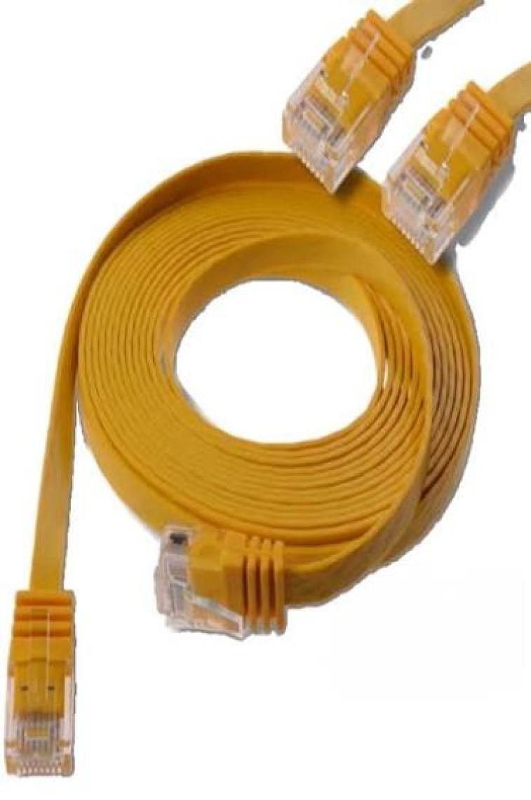 IRENIS CAT6 Yassı Ethernet (Network, LAN) Kablosu, Sarı, 10 metre