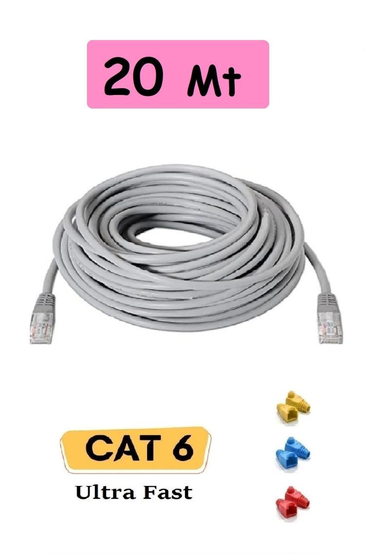 Hq Speed Cat6 Patch Ethernet Internet Kablosu 20 mt
