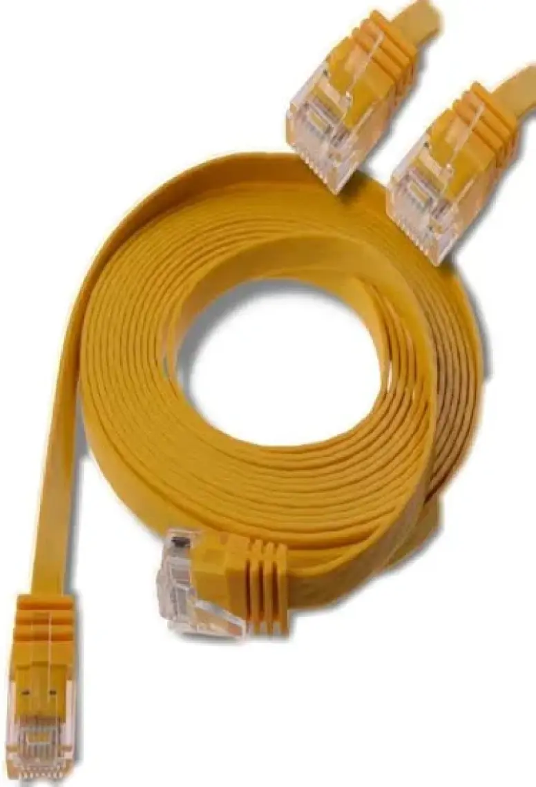 IRENIS CAT6 Yassı Ethernet (Network, LAN) Kablosu, Sarı, 50 cm