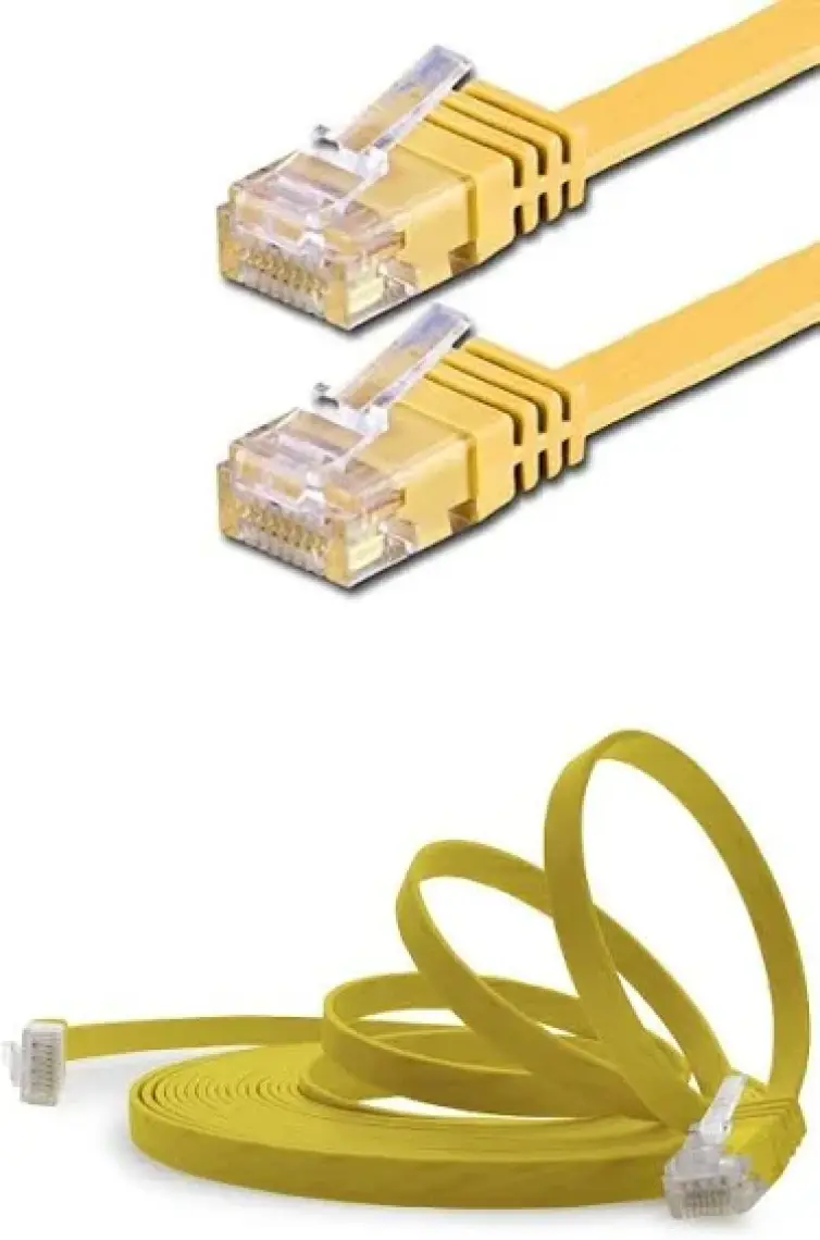 IRENIS CAT6 Yassı Ethernet (Network, LAN) Kablosu, Sarı, 50 cm