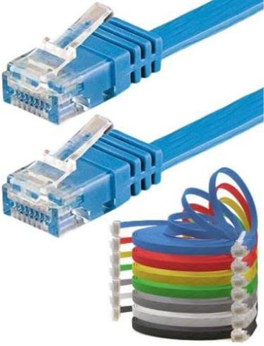 IRENIS CAT6 Yassı Ethernet (Network, LAN) Kablosu, Mavi, 7.50 metre