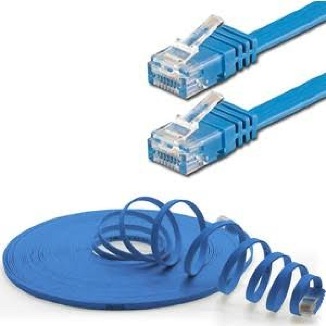 IRENIS CAT6 Yassı Ethernet (Network, LAN) Kablosu, Mavi, 7.50 metre