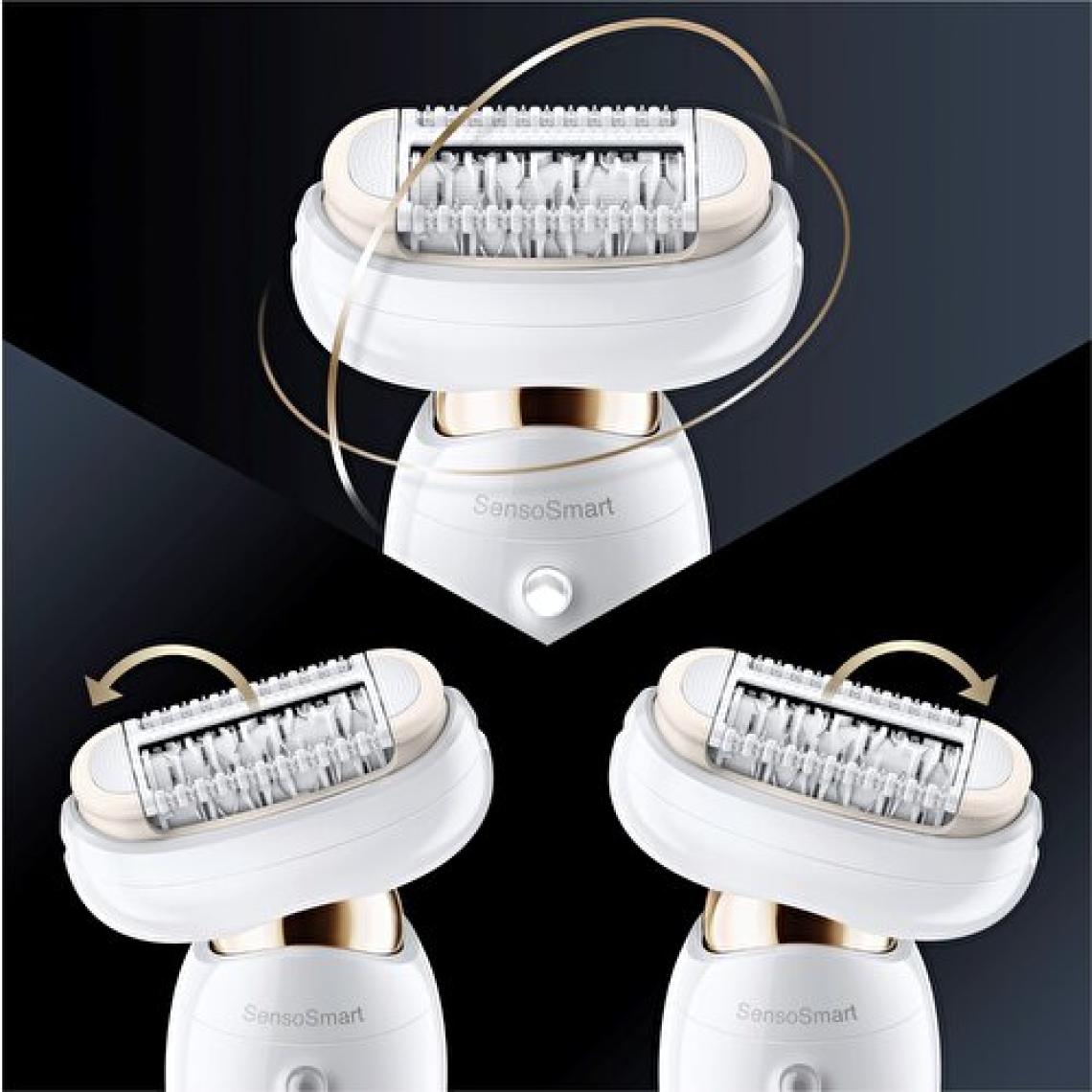 Braun Silk-épil 9 Flex 9010 SensoSmart Kablosuz Islak & Kuru 6 Ek Parçalı 3'ü 1 Arada Epilatör