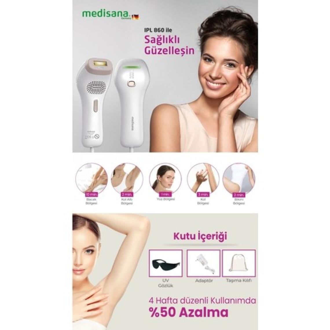 Medisana Ipl 860 Lazer Epilasyon Yüz Vücut Tüy Alma Cihazı