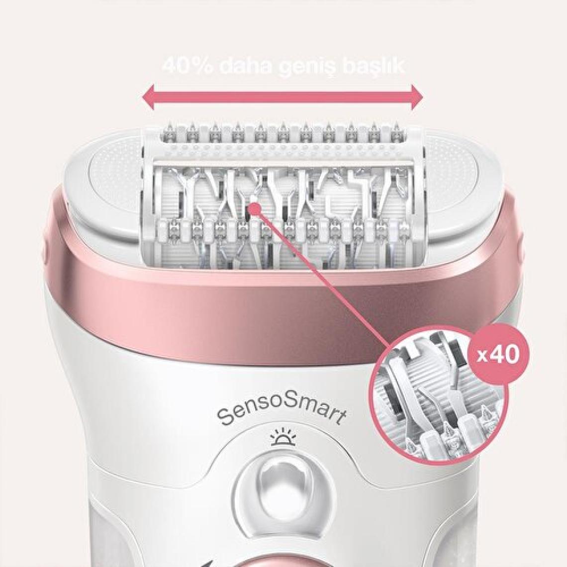 Braun Silk-Épil 9 9725 Sensosmart Kablosuz Islak&kuru 5 Ek Parçalı 2'si 1 Arada Epilatör