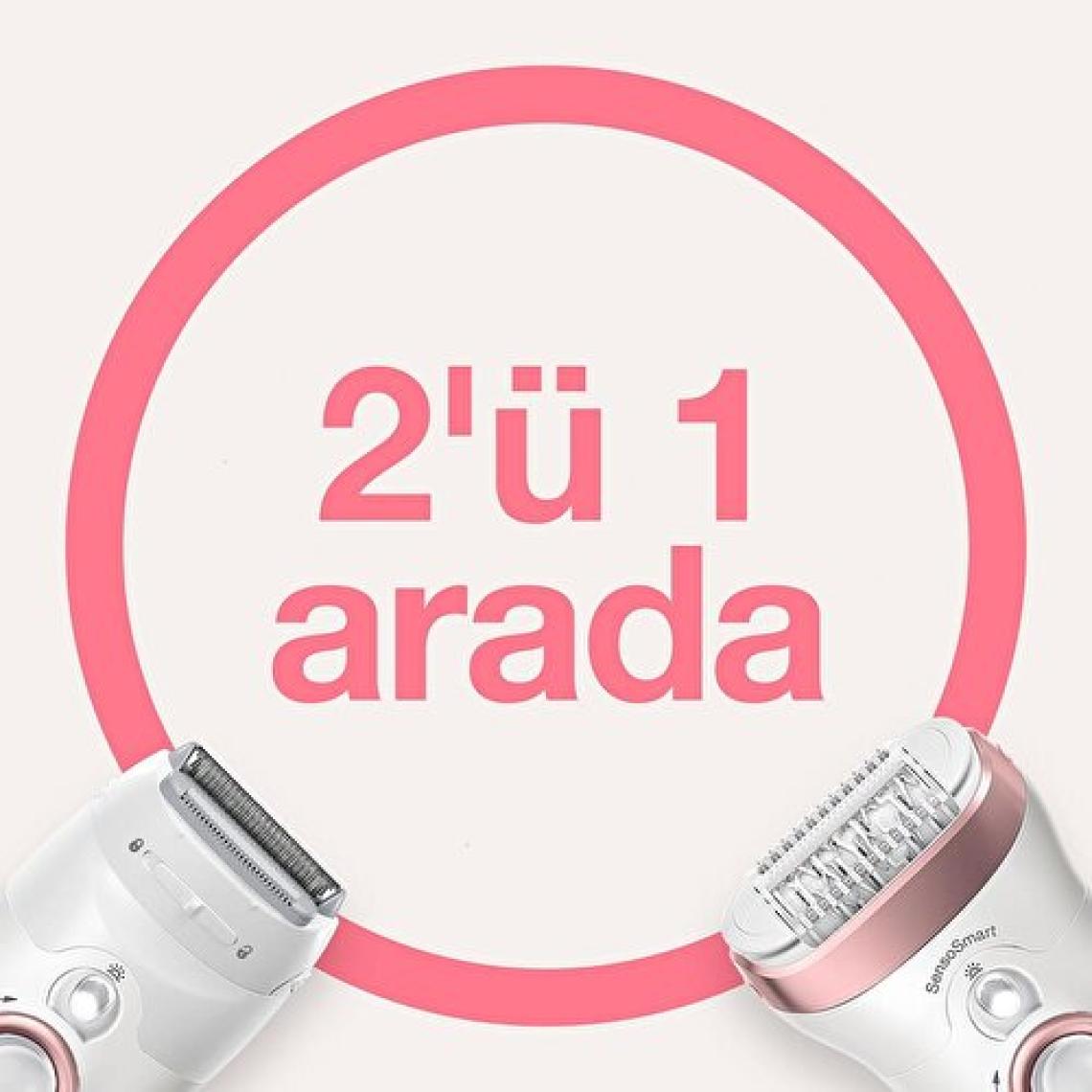 Braun Silk-Épil 9 9725 Sensosmart Kablosuz Islak&kuru 5 Ek Parçalı 2'si 1 Arada Epilatör
