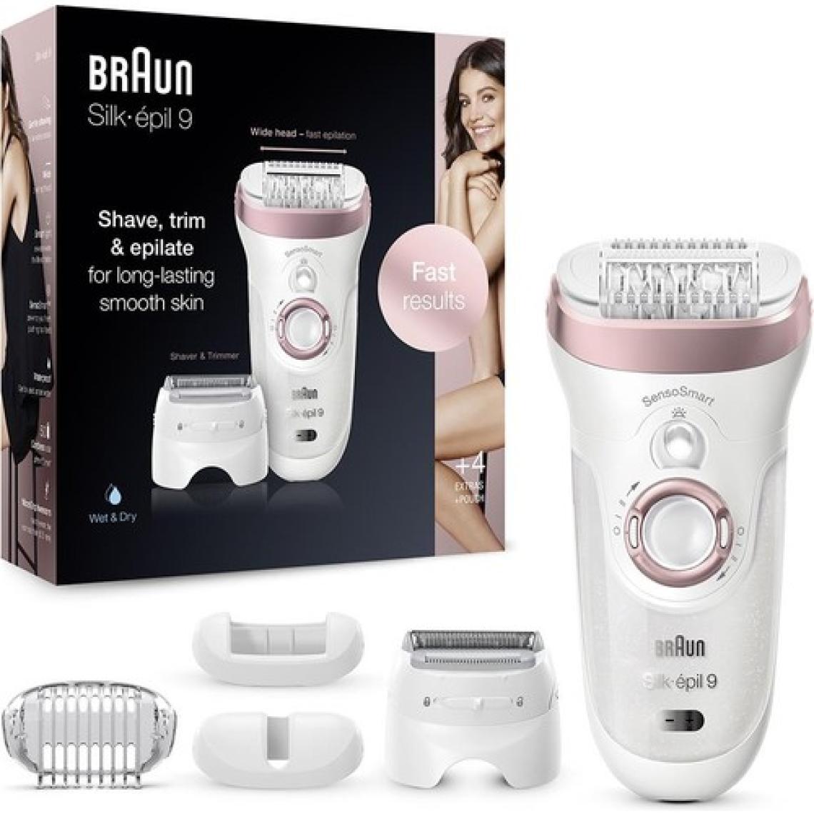 Braun Silk-Épil 9 9725 Sensosmart Kablosuz Islak&kuru 5 Ek Parçalı 2'si 1 Arada Epilatör