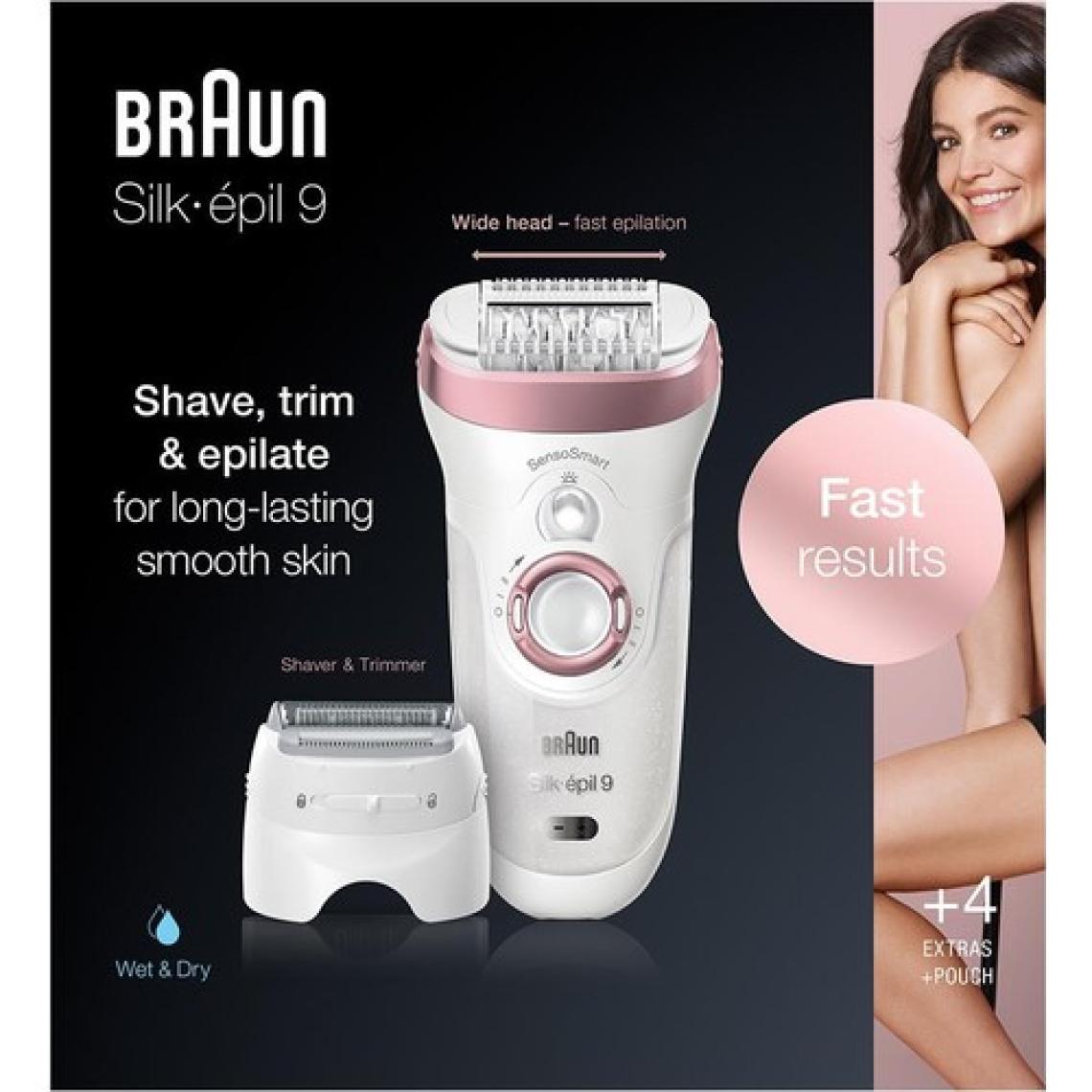 Braun Silk-Épil 9 9725 Sensosmart Kablosuz Islak&kuru 5 Ek Parçalı 2'si 1 Arada Epilatör