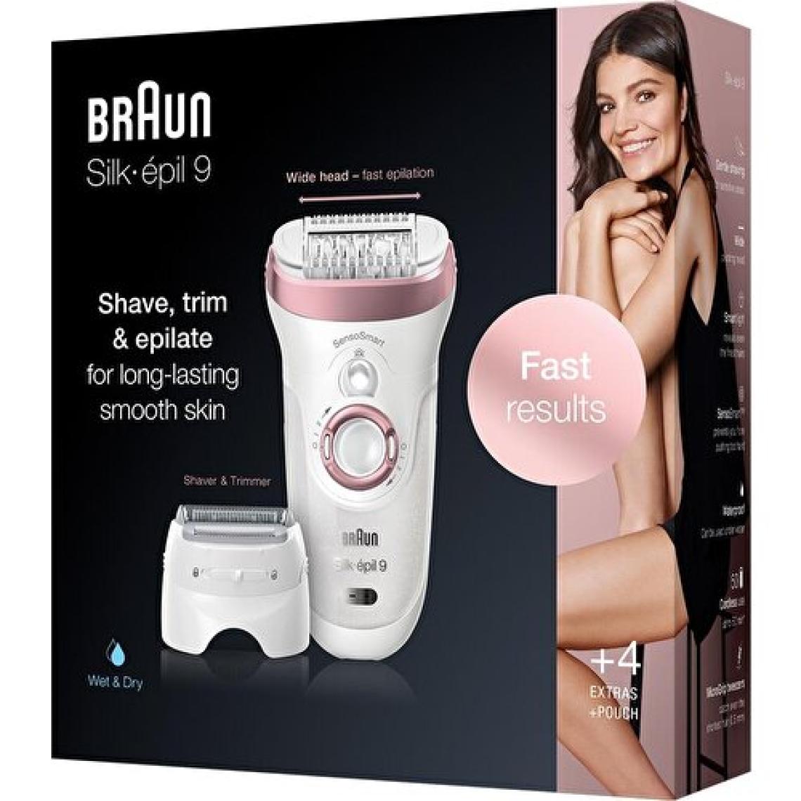 Braun Silk-Épil 9 9725 Sensosmart Kablosuz Islak&kuru 5 Ek Parçalı 2'si 1 Arada Epilatör