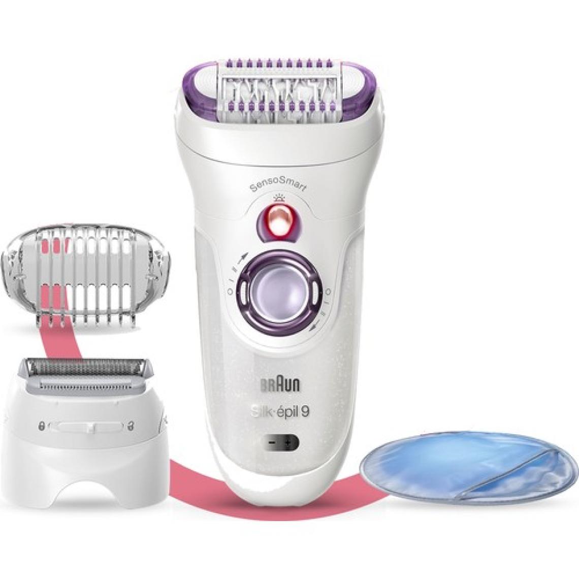 Braun Silk-épil 9 9710 SensoSmart Kablosuz Islak & Kuru 4 Ek Parçalı 2'si 1 Arada Epilatör
