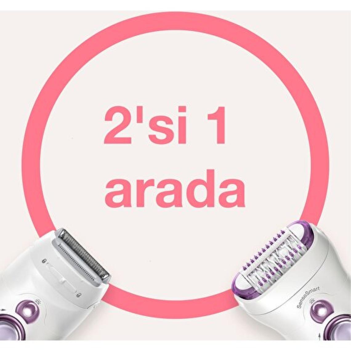 Braun Silk-épil 9 9710 SensoSmart Kablosuz Islak & Kuru 4 Ek Parçalı 2'si 1 Arada Epilatör