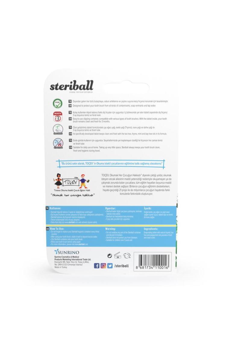 Steriball Diş Fırçası Koruma Kabı Mavi