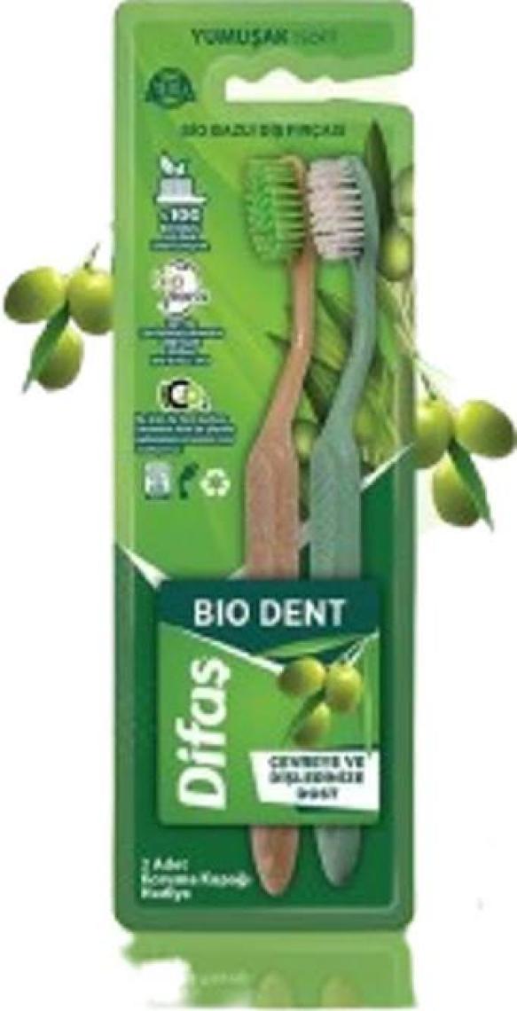 Difaş Bio Dent Bio Bazlı 2'li Diş Fırçası Yumuşak